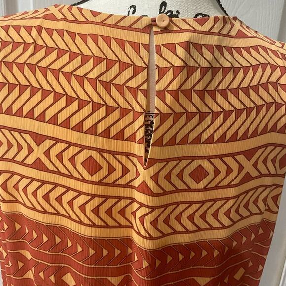 PENDLETON MAXI DRESS SLEEVELESS ORANGE GRIDS  BOARDWALK SIZE 12 AESTHETIC CORE - Picture 4 of 11